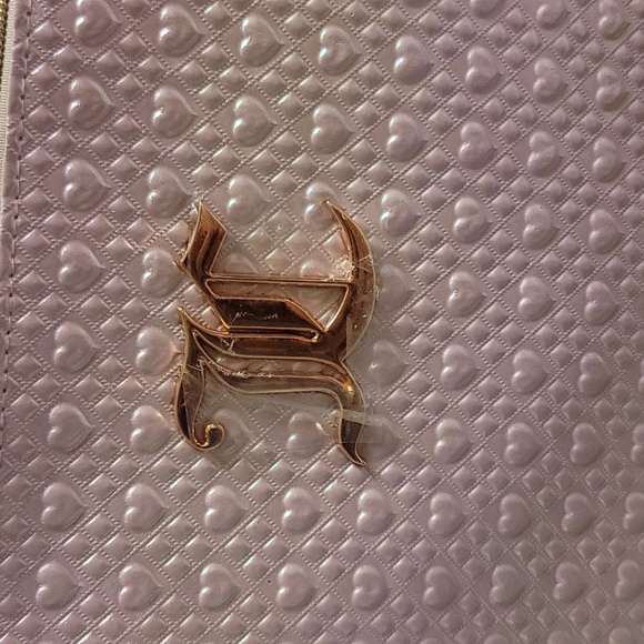 💕Beautiful💕JUICY COUTURE 💖Pink Iridescent Rainbow Travel Cosmetic Case💖 - Picture 4 of 8